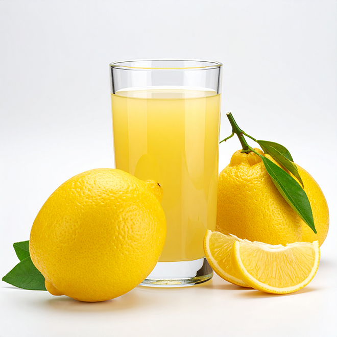 Suco integral de limão siciliano